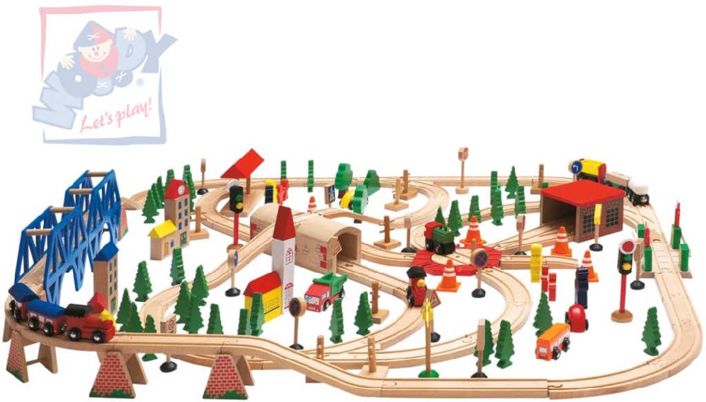 Vláčkodráha Woody Super Train XXL (170 dílů)... 4.499,-Kč